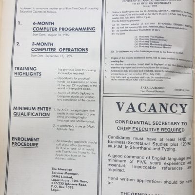 DPMS Computer Education Courses Advert