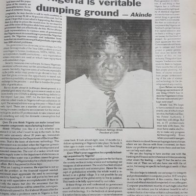 Nigeria is Veritable Dumping Ground