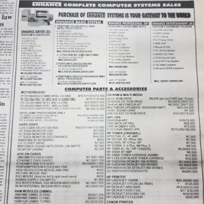Sales Advert for Enhance Complete Computer Systems