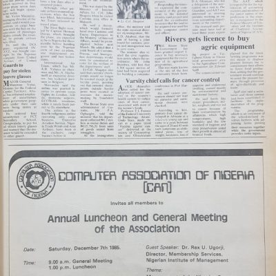 Computer Association of Nigeria invitation ad
