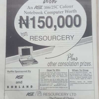Resourcery Ad for AST computers
