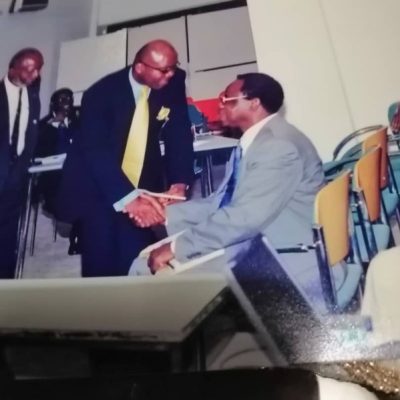 Chris Uwaje, Dr. Leo Stan Ekeh and Late Prof. Olalere Ajayi. Pioneer DG. NITDA @ the Public Presentation of National IT Policy to stakeholder