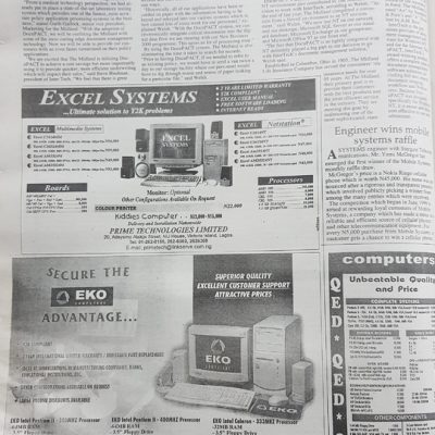 Sales Advert for Manifold computers and others