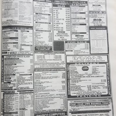 Sales Adverts for Computer Companies in Ikeja