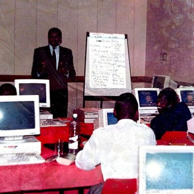 Mr. Niyi Yusuf performing training for CBN IT staff