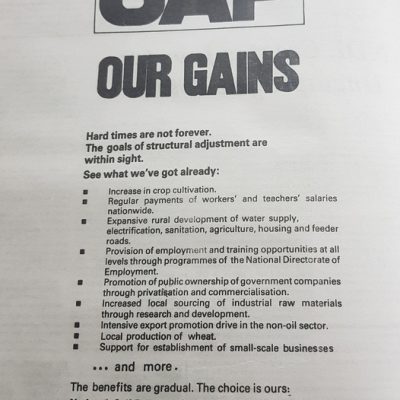 Structural Adjustment Program