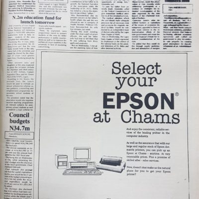 Chams Advertisement for Epson Printer