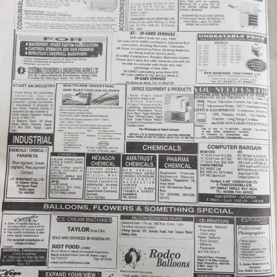 Sales Ads for Office Equipment and Computers