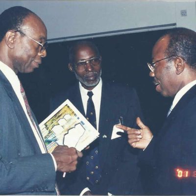 Engr. Vincent Maduka – OFR, (DG. NTA), Chris Uwaje (President ITAN) and Jim Ovia (Chair Zenith Bank Ltd.)