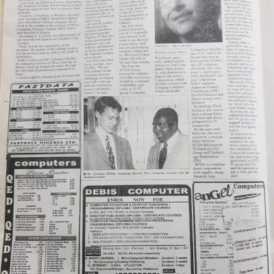 Weco Systems and BICC Align on Structured Cabling and Sales Adverts for Angel Computers and Debis Computers